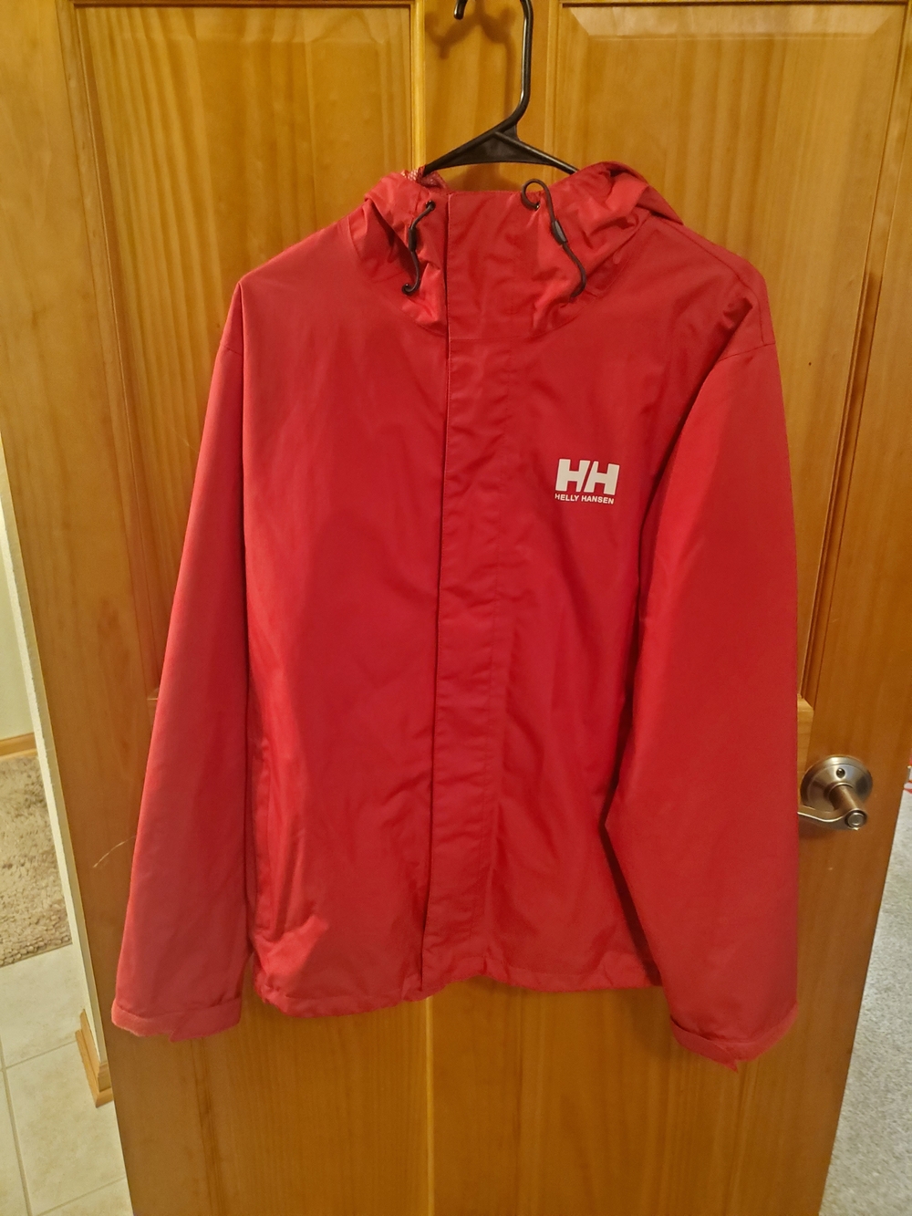 Helly Hansen Red Hooded Rain Jacket